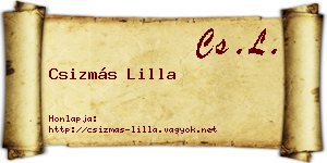 Csizmás Lilla névjegykártya